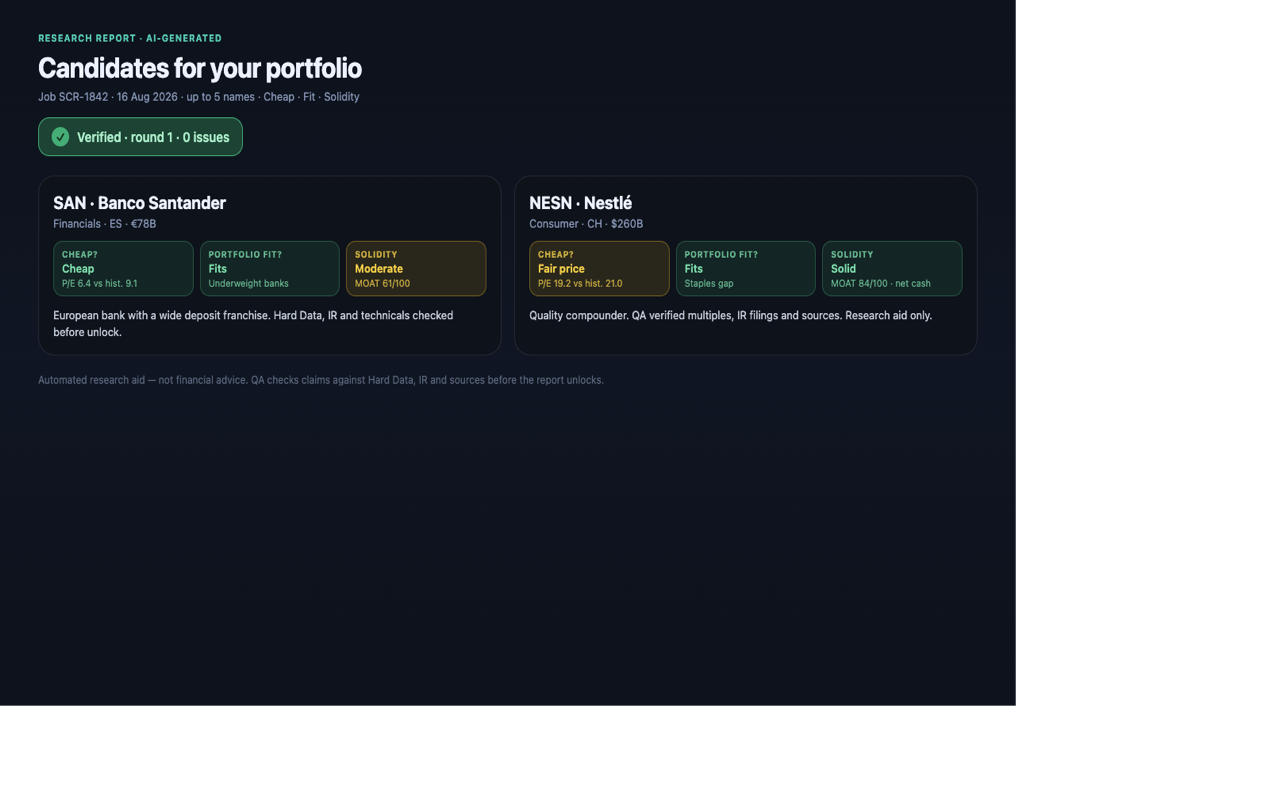 Research-backed ideas for your portfolio gaps